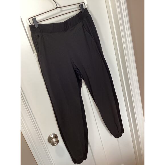 Athleta Women's Textured Brooklyn Joggers Pants Running Athleisure Black Size 8 - Picture 2 of 12